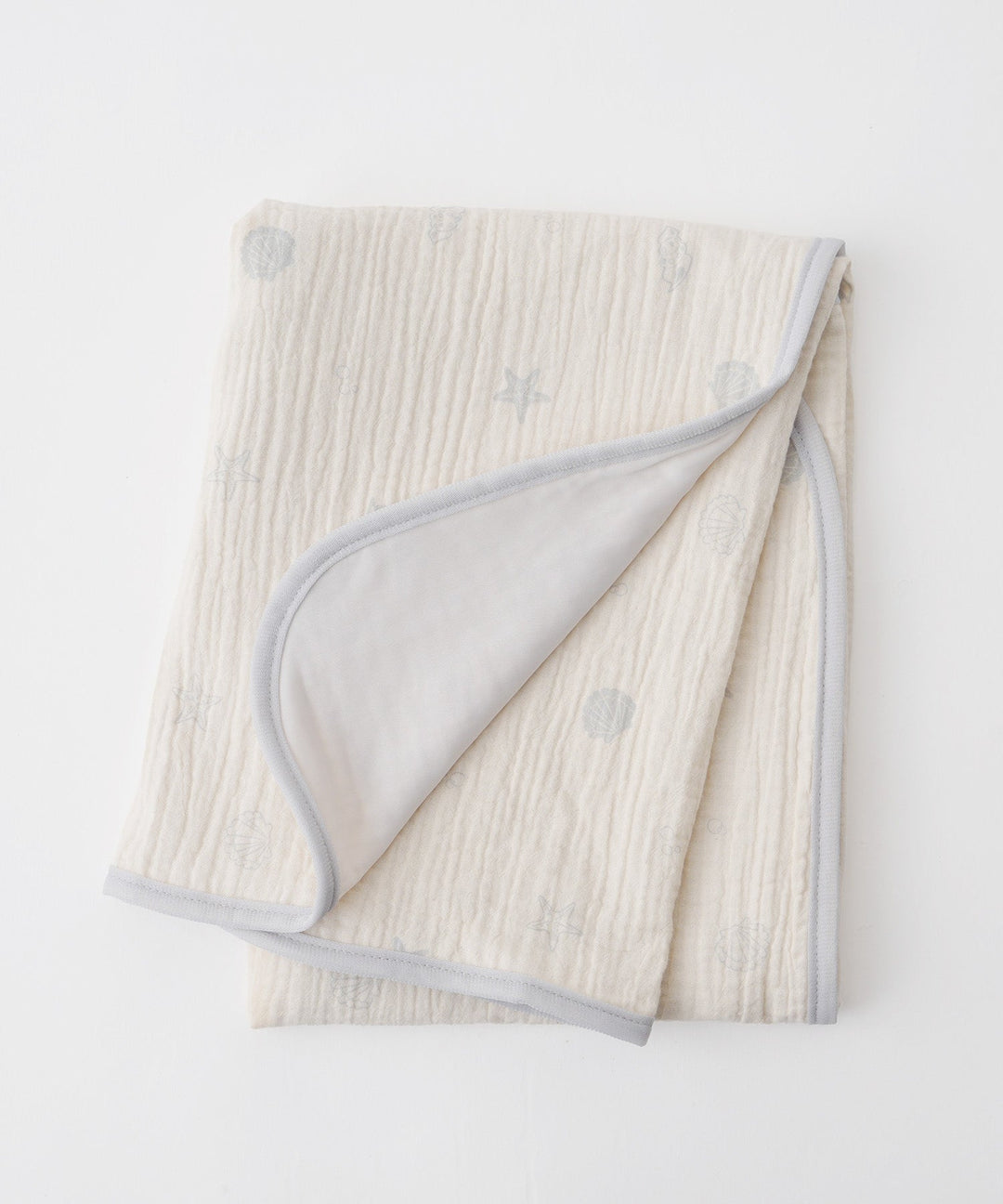 [Reversible] Baby Blanket 27.6″ × 35.4″ (Cooling Fabric × Organic Gauze)