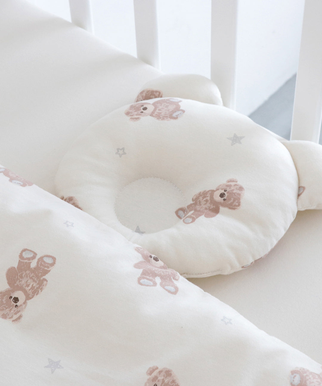 Washable Baby futon set (5 items) (Bear / Rabbit) Jersey knit