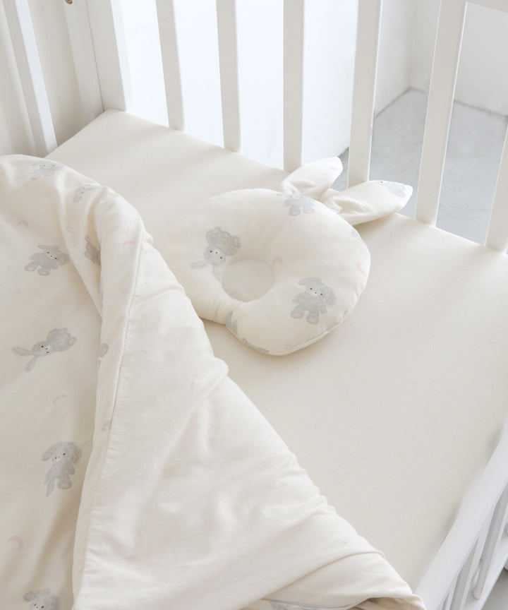Washable Baby futon set (5 items) Regular size (Bear / Rabbit) Jersey knit
