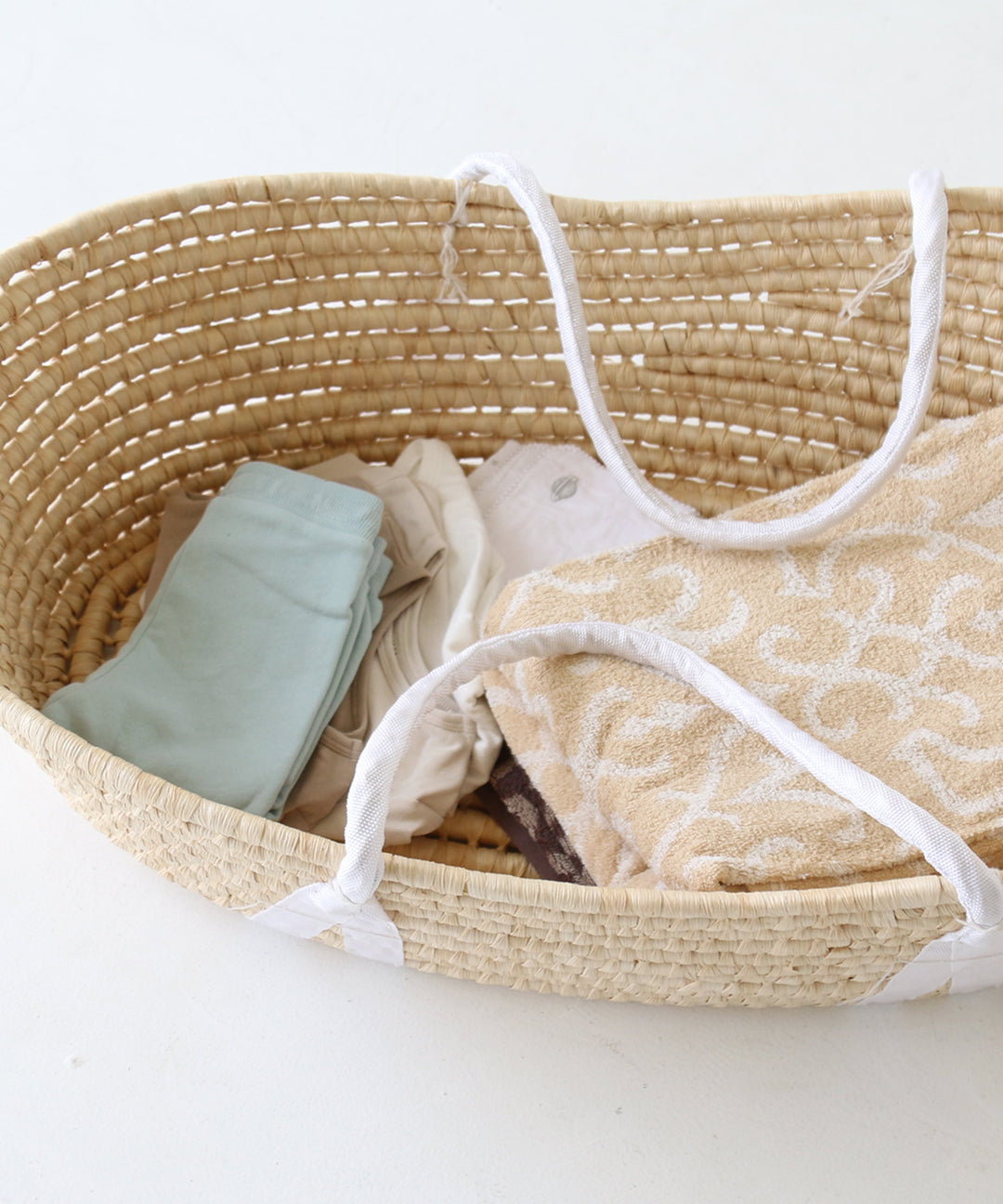 Moses basket + Baby Lounger Pillow (Jersey knit)