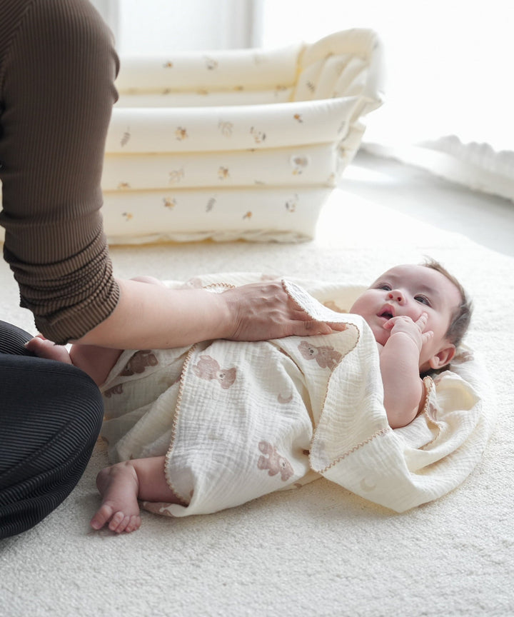 婴幼儿柔软方巾 100×100cm 2层棉纱