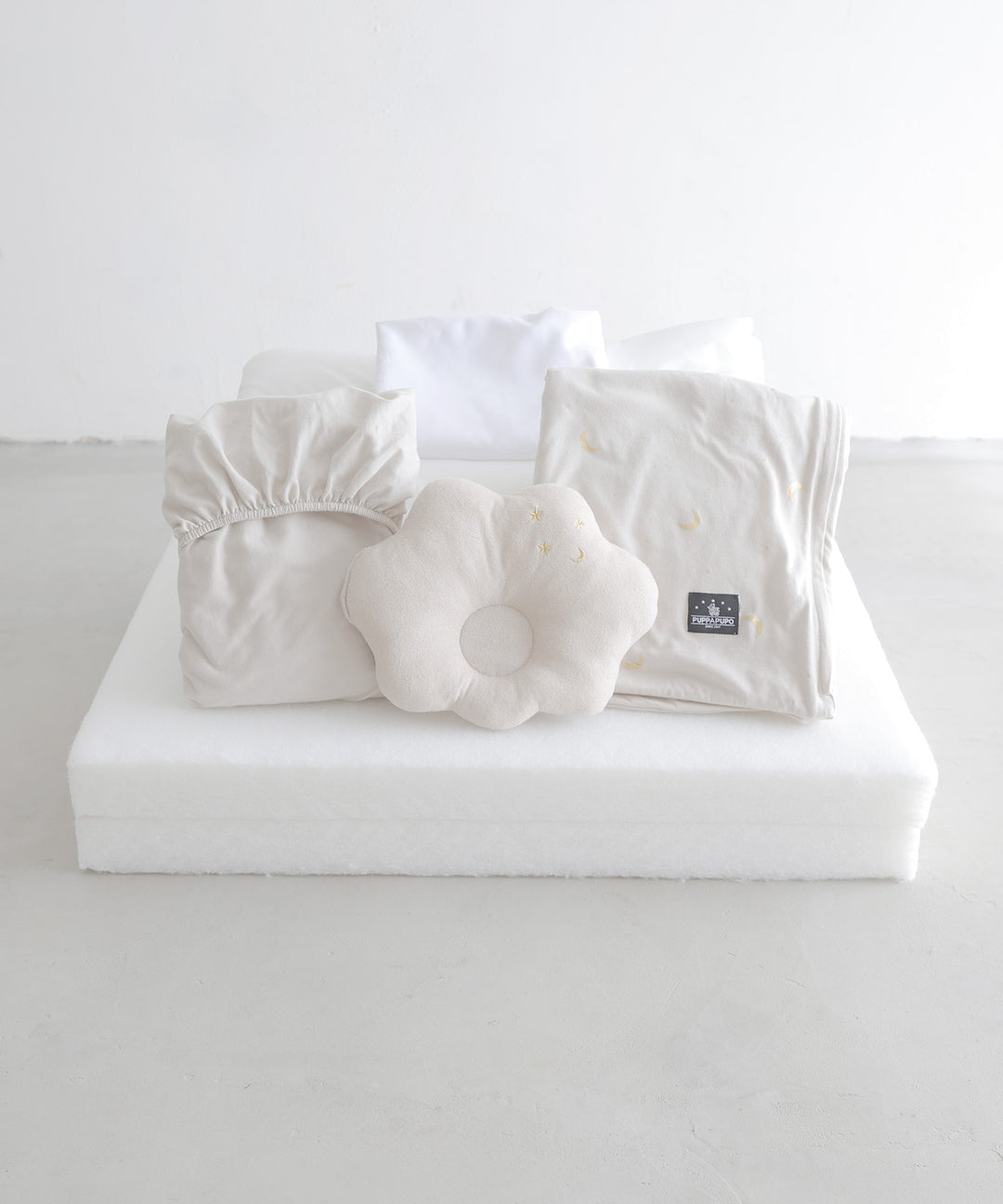 Washable Baby futon set (5 items) Regular size (Jersey knit)