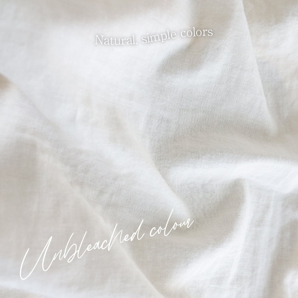 Japanese bleached cotton fitted sheet (Double gauze) Regular size Made in Japan