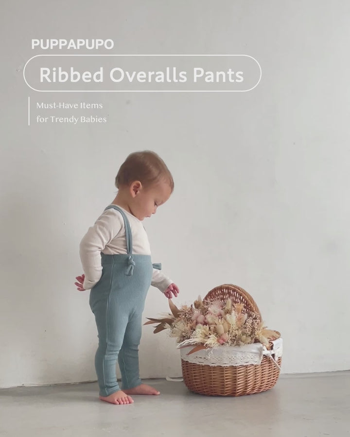 Ribbed Overalls Pants