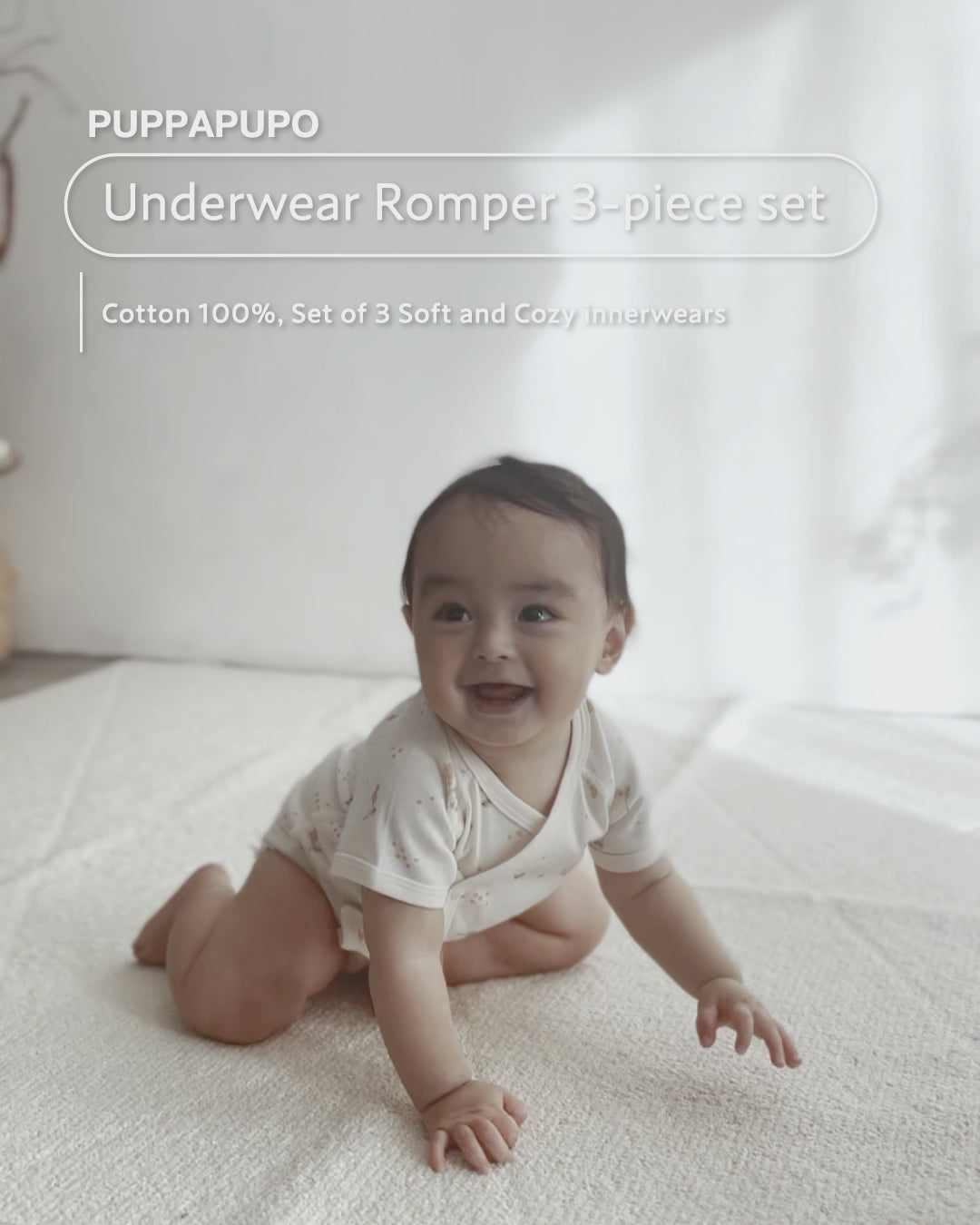 Baby Underwear Romper 3-Piece Set