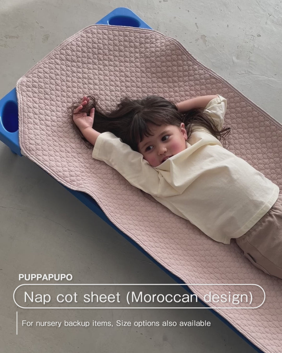 PUPPAPUPO Nap cot sheet (Ibul fabric with Moroccan design) – PUPPAPUPO ...
