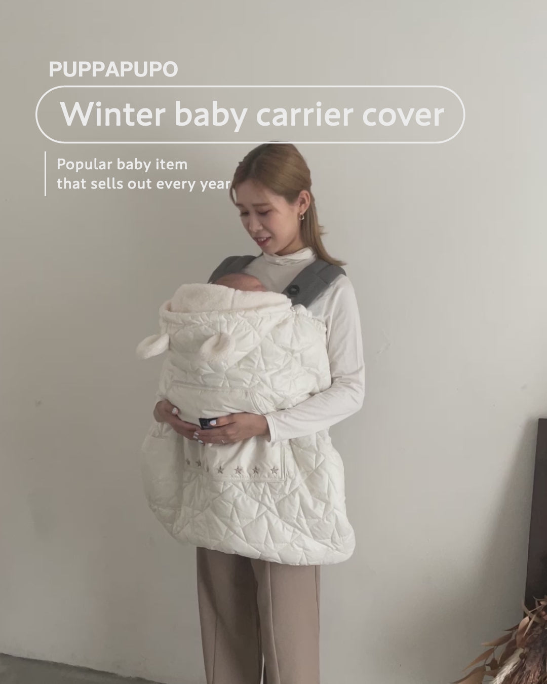 Winter baby carrier cover