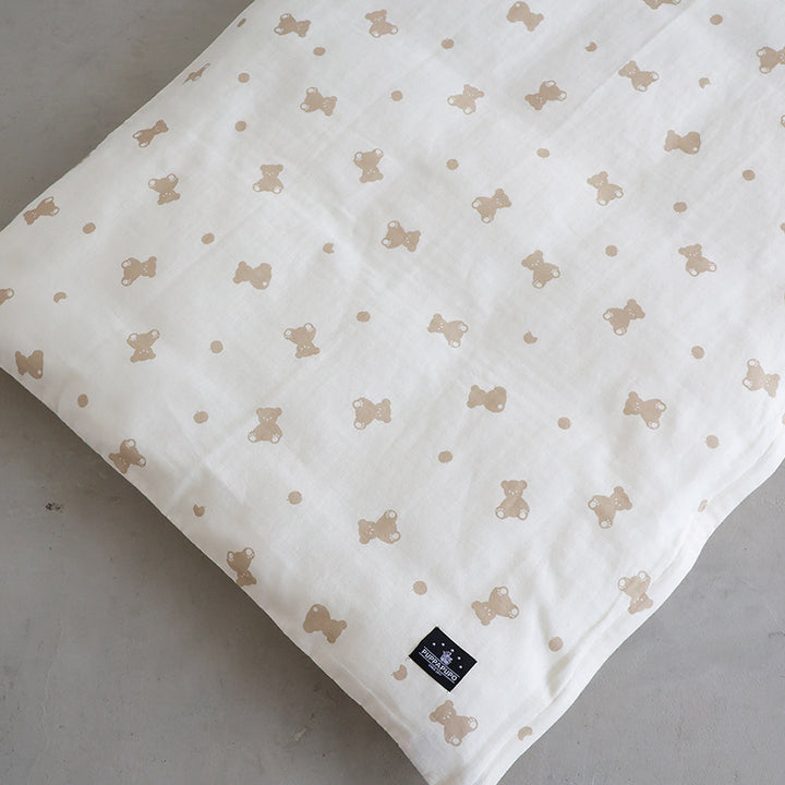 日本制造的可洗的床罩盖迷你尺寸（双纱布）
