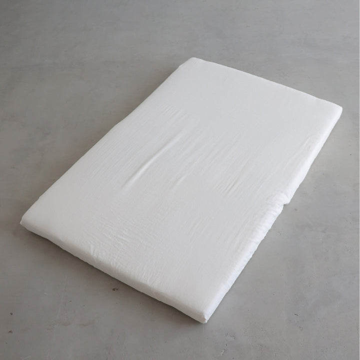 Japanese bleached cotton fitted sheet (Double gauze) Mini size Made in Japan