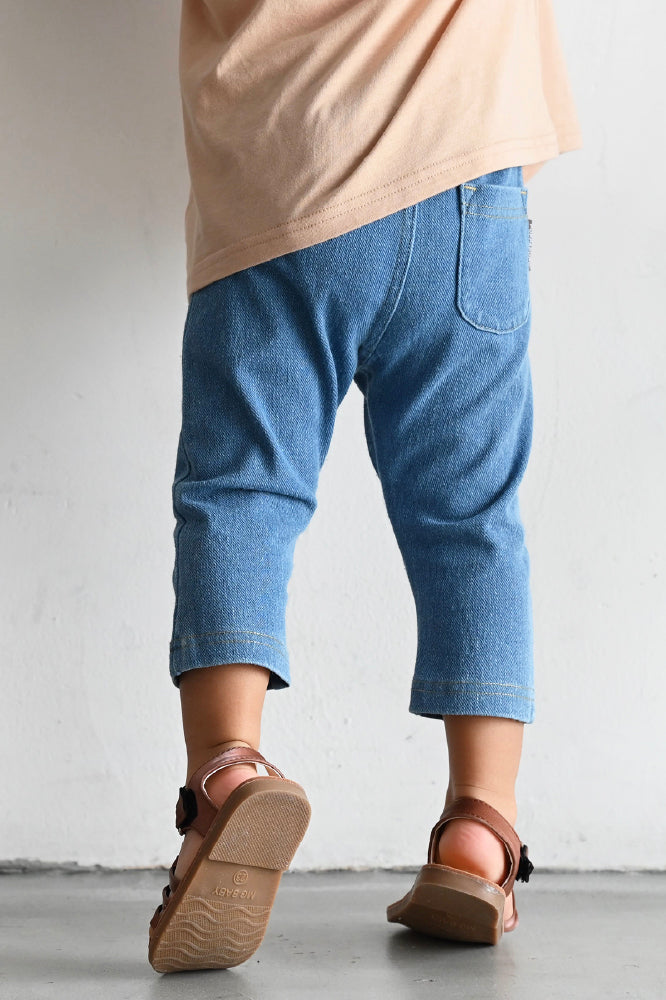 3/4-length Knit Denim Leggings