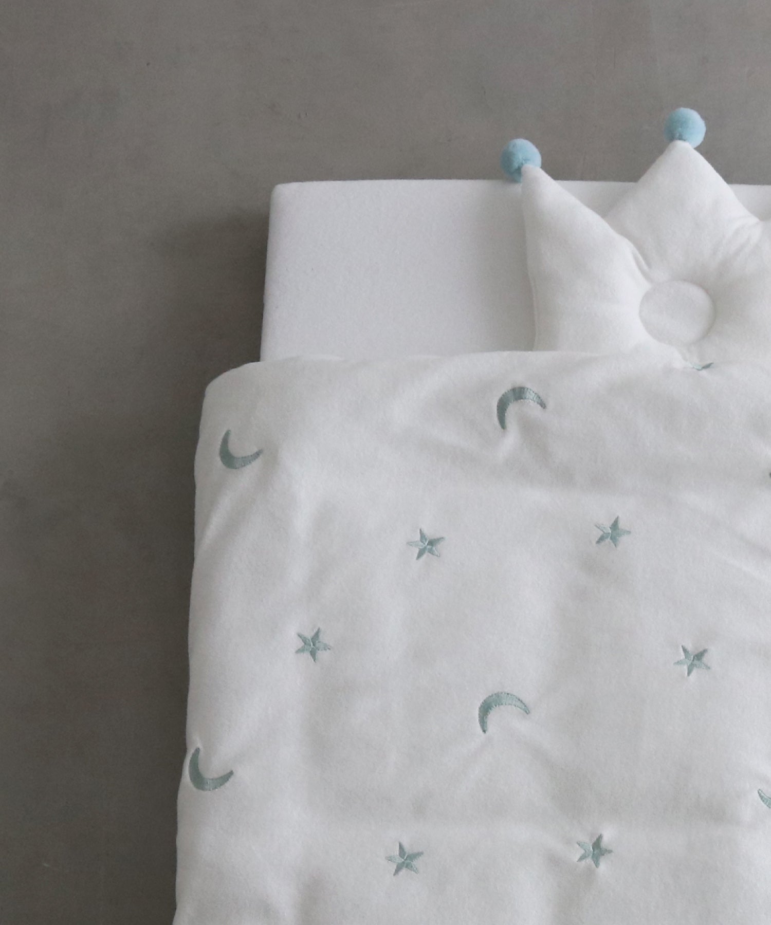 Washable Baby futon set (5 items) Regular size (Star × Moon)